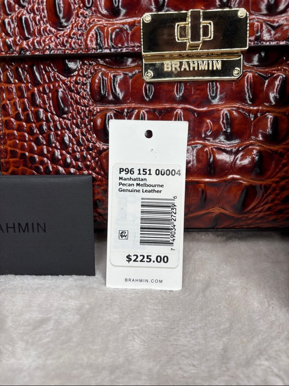 Brahmin Rare Manhattan Pecan Crossbody Bag - Picture 9 of 10